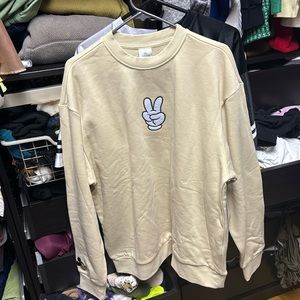 Mickey peace sign crewneck